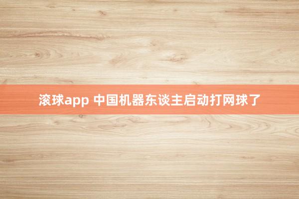 滚球app 中国机器东谈主启动打网球了