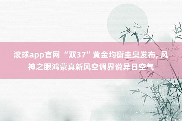 滚球app官网 “双37”黄金均衡圭臬发布， 风神之眼鸿蒙真新风空调界说异日空气