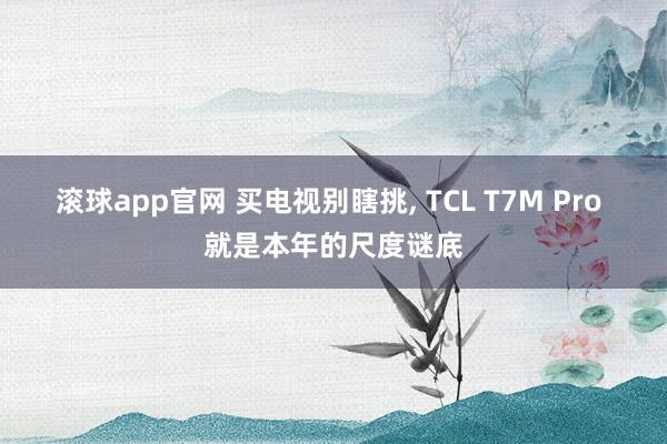 滚球app官网 买电视别瞎挑， TCL T7M Pro 就是本年的尺度谜底