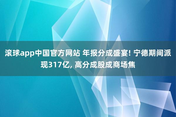 滚球app中国官方网站 年报分成盛宴! 宁德期间派现317亿， 高分成股成商场焦