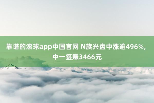 靠谱的滚球app中国官网 N族兴盘中涨逾496%， 中一签赚3466元