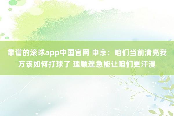 靠谱的滚球app中国官网 申京：咱们当前清亮我方该如何打球了 理顺遑急能让咱们更汗漫