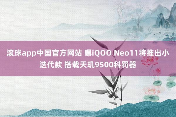 滚球app中国官方网站 曝iQOO Neo11将推出小迭代款 搭载天玑9500科罚器