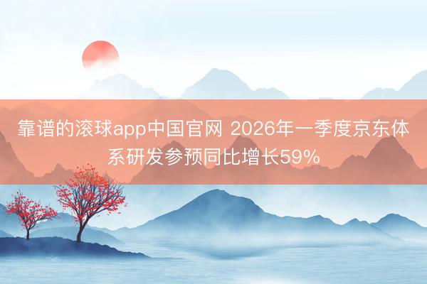靠谱的滚球app中国官网 2026年一季度京东体系研发参预同比增长59%