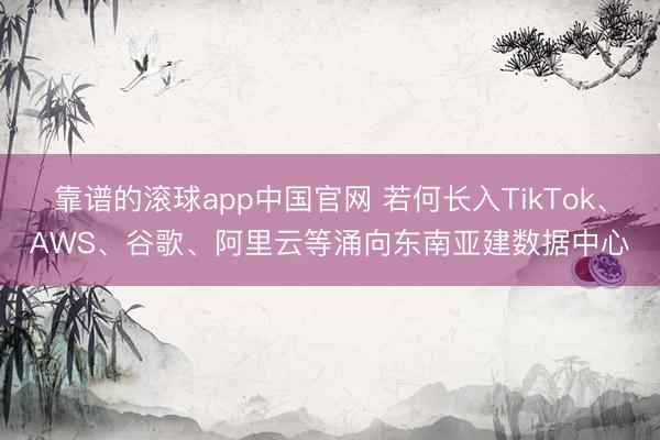 靠谱的滚球app中国官网 若何长入TikTok、AWS、谷歌、阿里云等涌向东南亚建数据中心