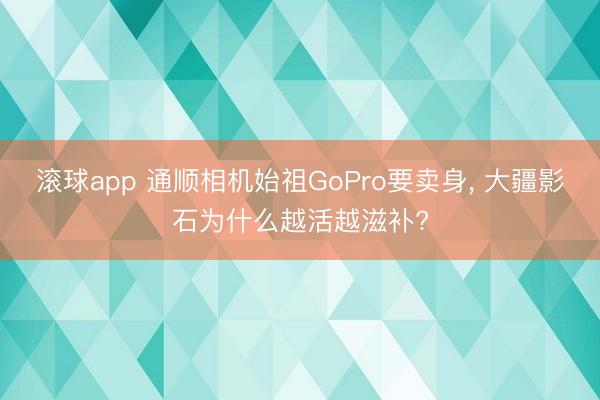 滚球app 通顺相机始祖GoPro要卖身， 大疆影石为什么越活越滋补?