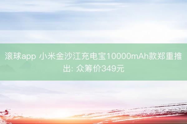 滚球app 小米金沙江充电宝10000mAh款郑重推出: 众筹价349元