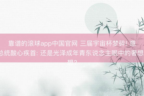 靠谱的滚球app中国官网 三届宇宙杯梦碎! 意总统酸心疾首: 还是光泽成年青东说念主眼中的奢想?