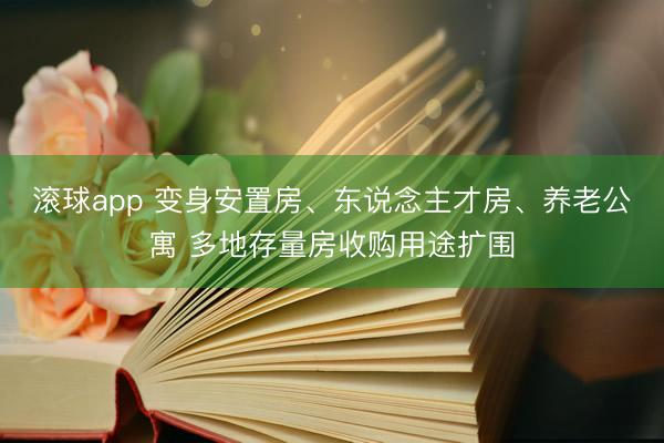 滚球app 变身安置房、东说念主才房、养老公寓 多地存量房收购用途扩围