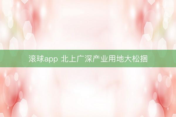 滚球app 北上广深产业用地大松捆