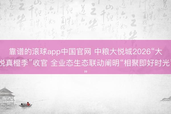 靠谱的滚球app中国官网 中粮大悦城2026“大悦真橙季”收官 全业态生态联动阐明“相聚即好时光”
