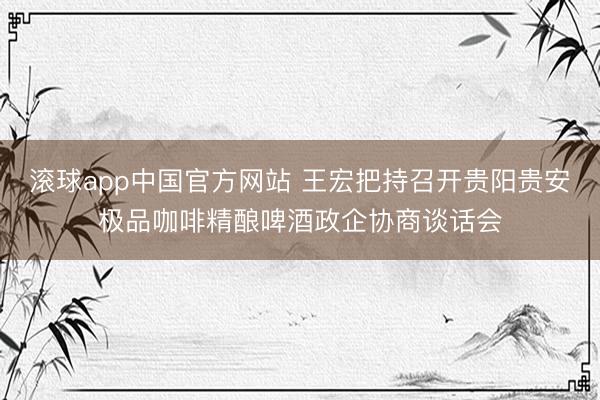 滚球app中国官方网站 王宏把持召开贵阳贵安极品咖啡精酿啤酒政企协商谈话会